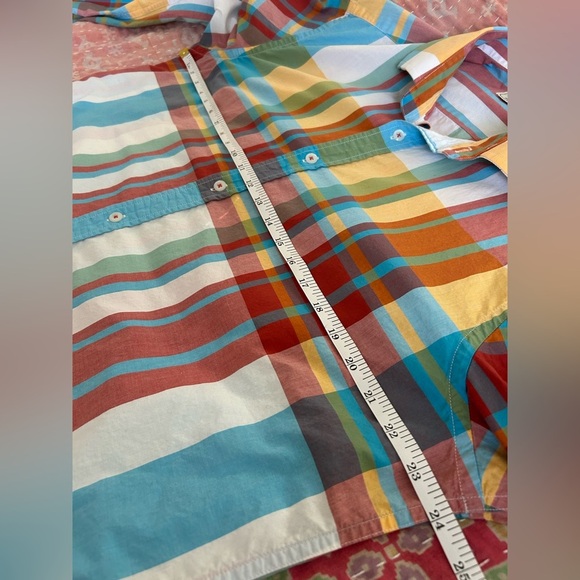 Southern Pines Colorful Cotton Poplin Plaid Men's Shirt Large - Picture 5 of 6